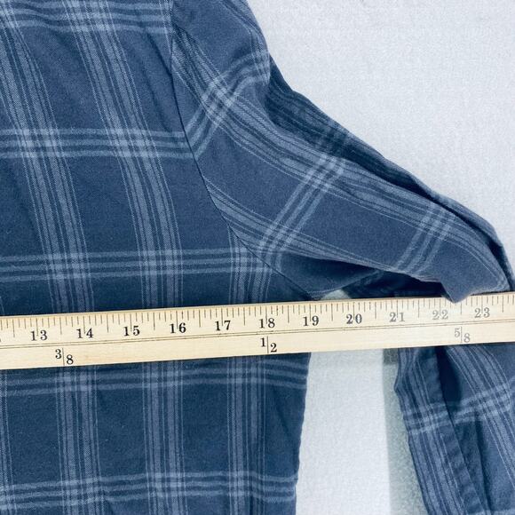 Faherty Flannel Shirt Womens S Gray Organic Cotton Button Up Costal Cowgirl - Picture 8 of 11